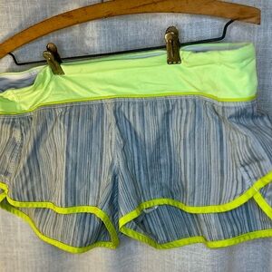 Lululemon Speed Up 2.5” inseam, GUC, size 8 gray yellow